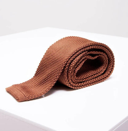 Marc Darcy Knitted Rust Tie