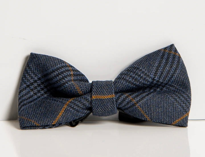 Marc Darcy Jenson Marine Navy Check Bow Tie