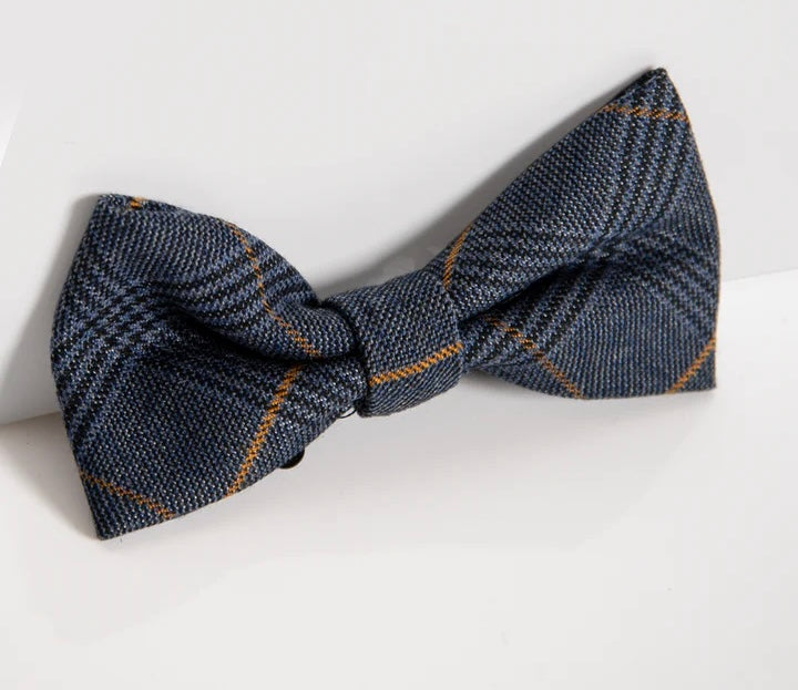 Marc Darcy Jenson Marine Navy Check Bow Tie