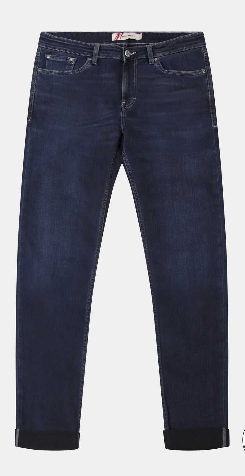 Mish Mash 1984 Tapered Fit Mirage Blue Black Denim Jeans