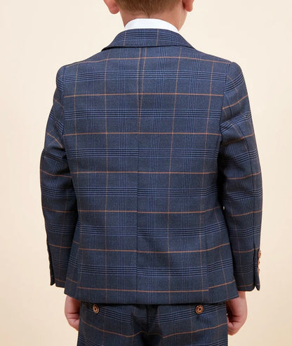 Marc Darcy Jenson Marine Children’s Navy Check Three Piece Suit