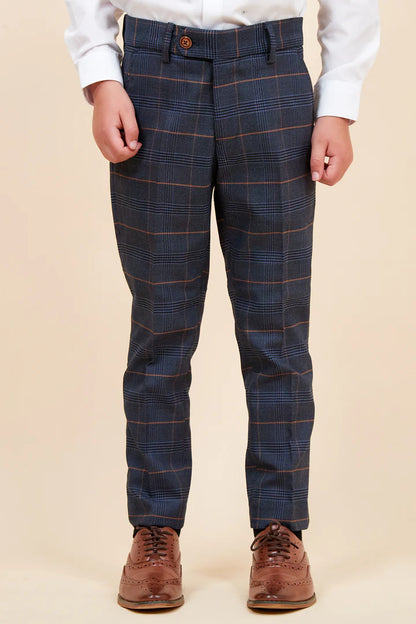 Marc Darcy Jenson Marine Children’s Navy Check Three Piece Suit