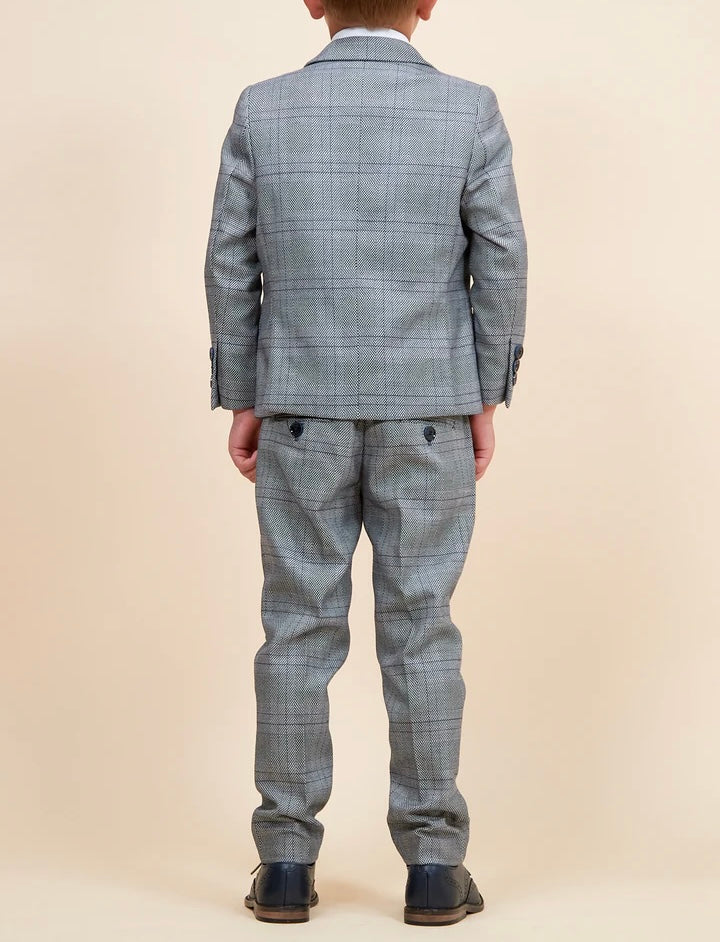 SALE Marc Darcy Jerry Children’s Grey Check Three Piece Suit