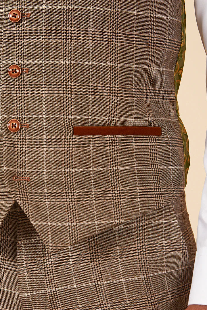 SALE Marc Darcy Ray Tan Waistcoat