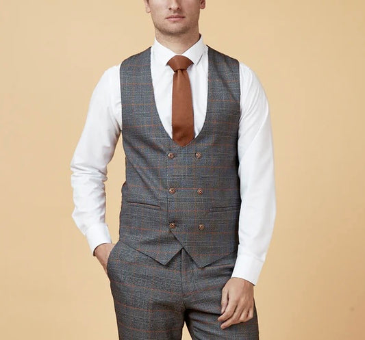 SALE Marc Darcy Jenson Grey Waistcoat