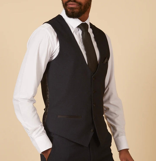 SALE Marc Darcy Dalton Navy Waistcoat