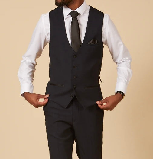 SALE Marc Darcy Dalton Navy Waistcoat