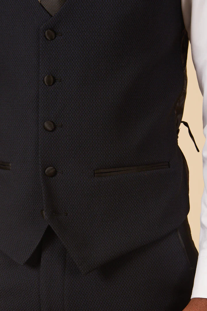 SALE Marc Darcy Dalton Navy Waistcoat