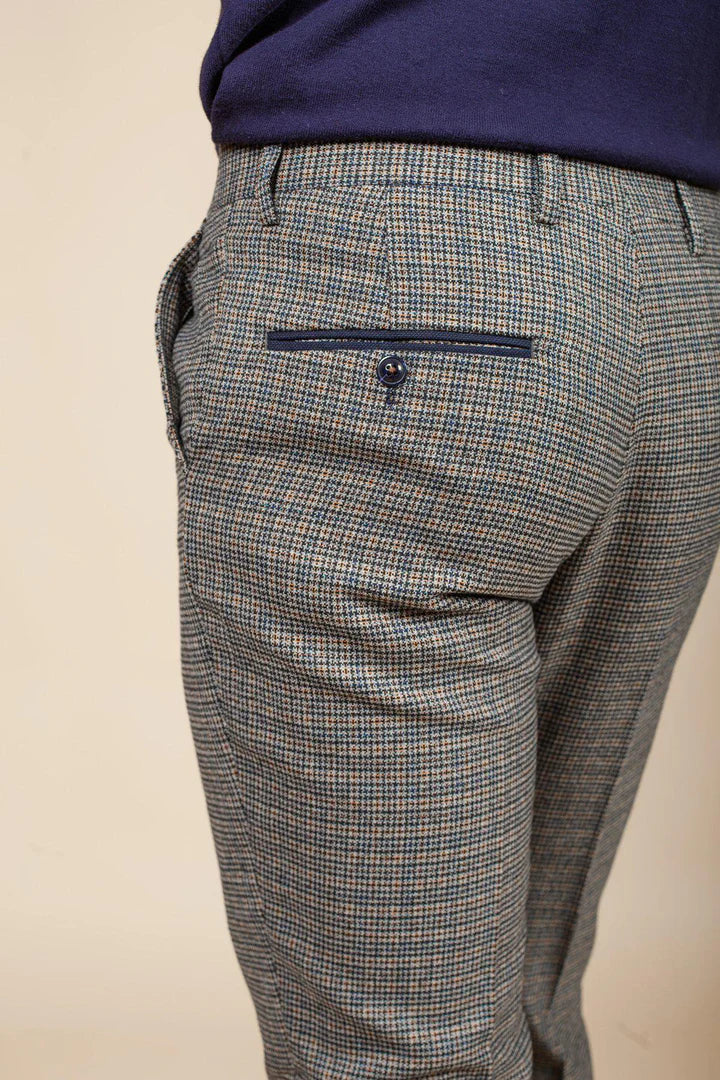 SALE Marc Darcy Hardwick Navy Tan Trousers