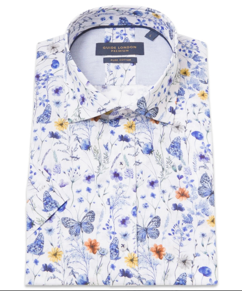 Guide London Premium Summer Garden Short Sleeve Shirt