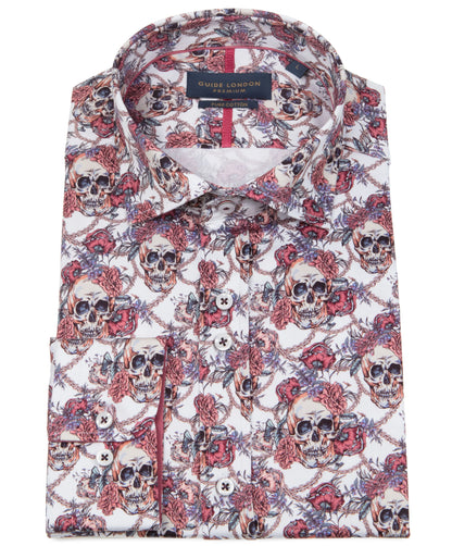 Guide London Premium Skull and Roses Shirt