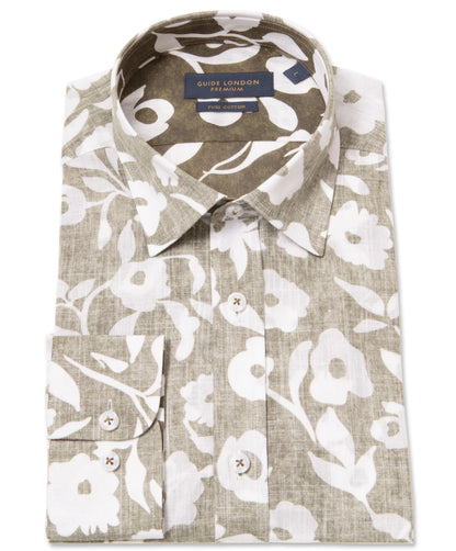 Guide London Premium Green Flower Shirt