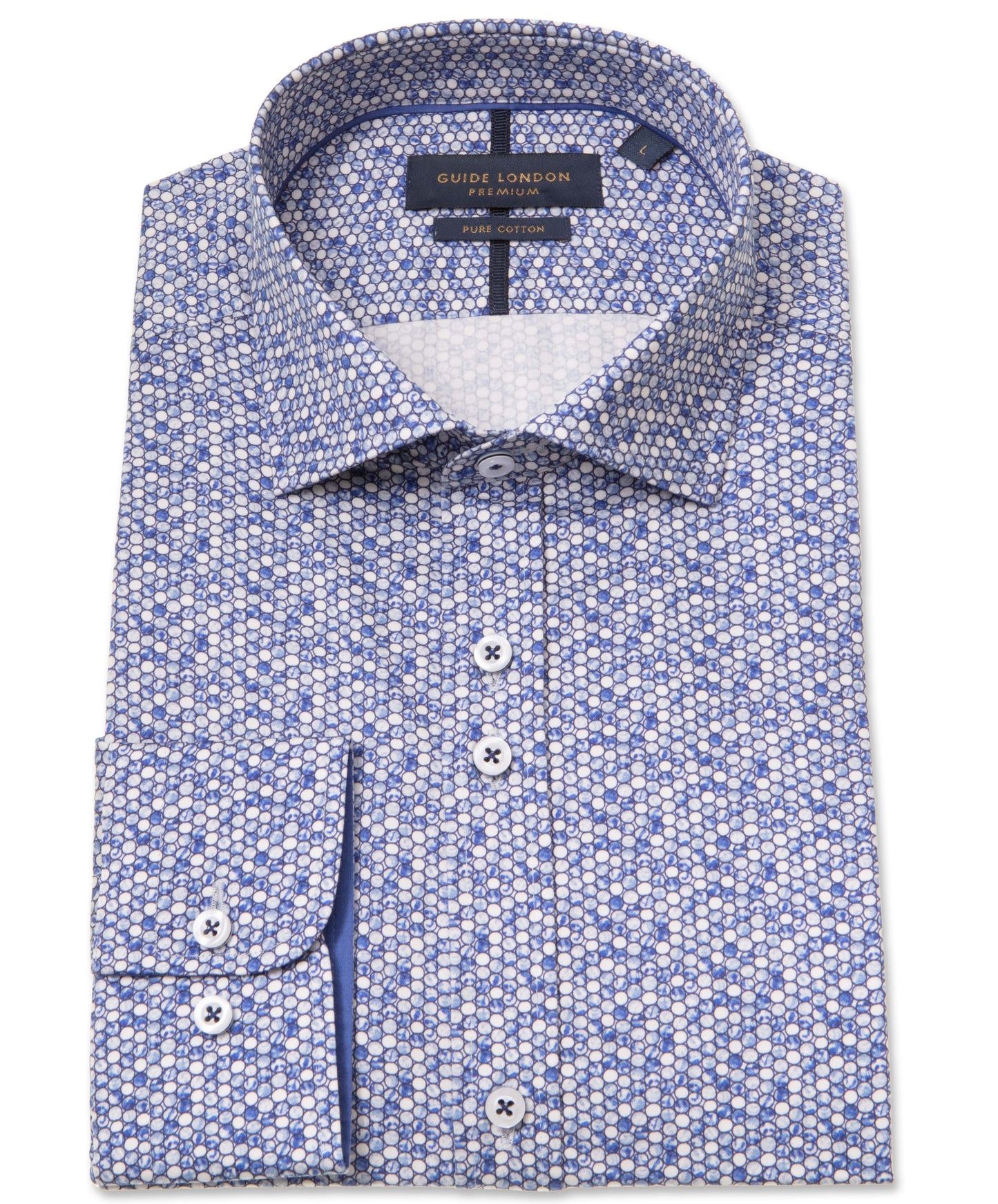 Guide London Premium Micro Circle Print Shirt