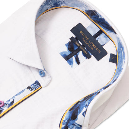 Guide London Premium Jacquard White Shirt