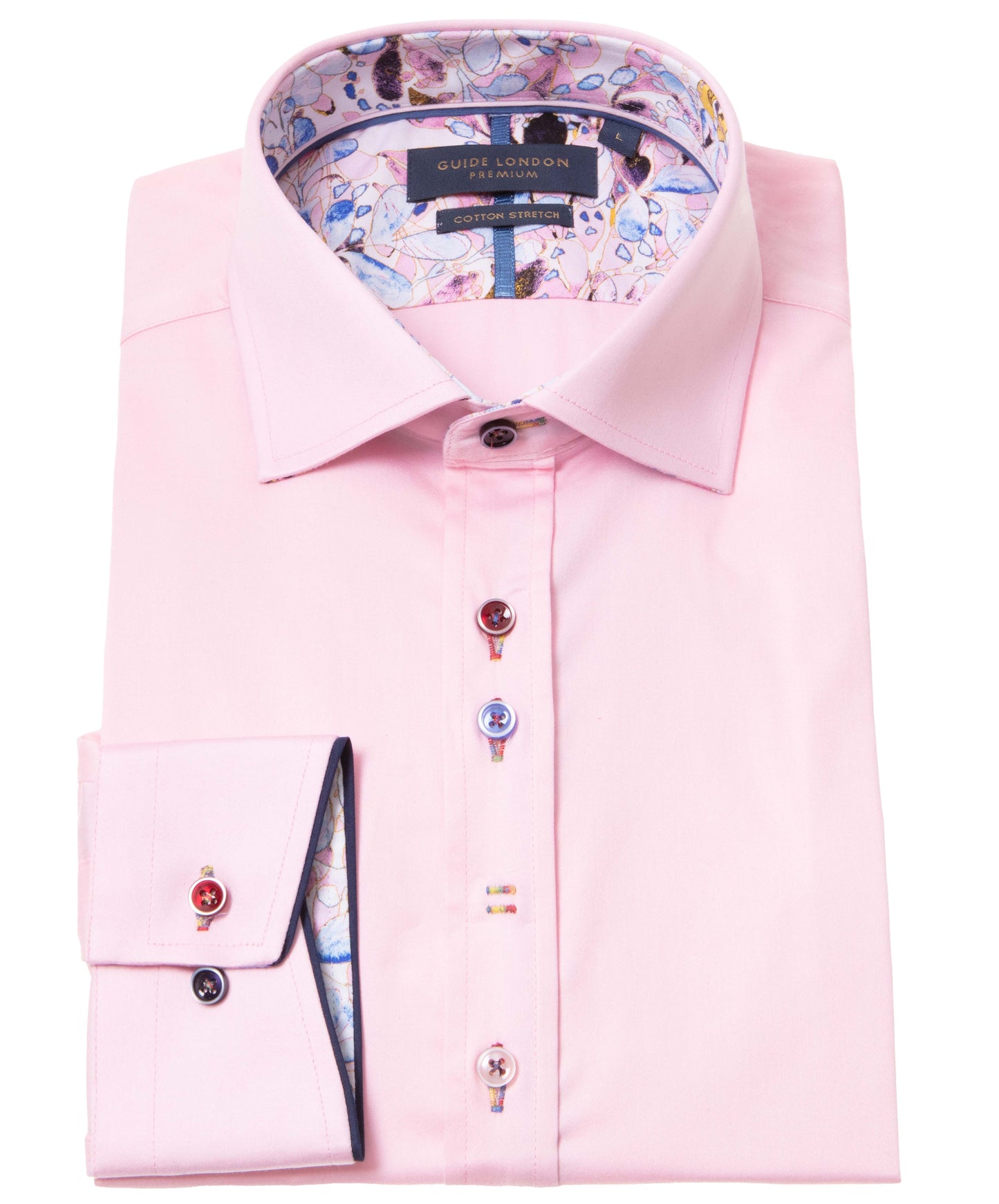 Guide London Premium Plain But Not Plain Pink Shirt