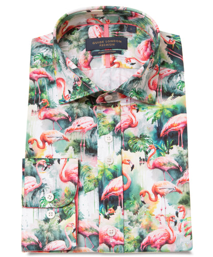 Guide London Premium Flamingo Rain Forest Shirt