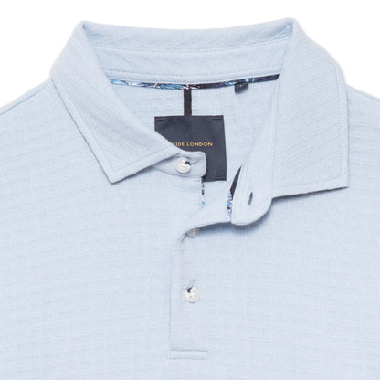 Guide London Textured Square Sky Polo
