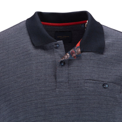 Guide London Navy Skull Detail Polo Shirt