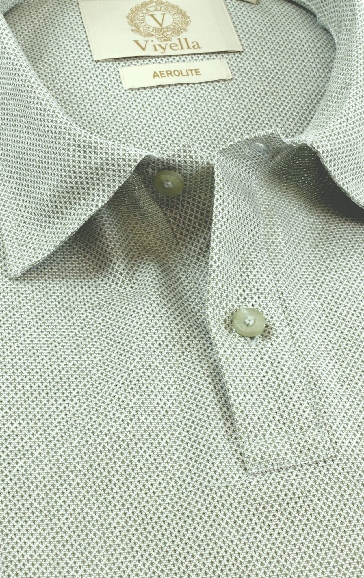 Viyella Khaki Aerolite Short Sleeve Polo Shirt