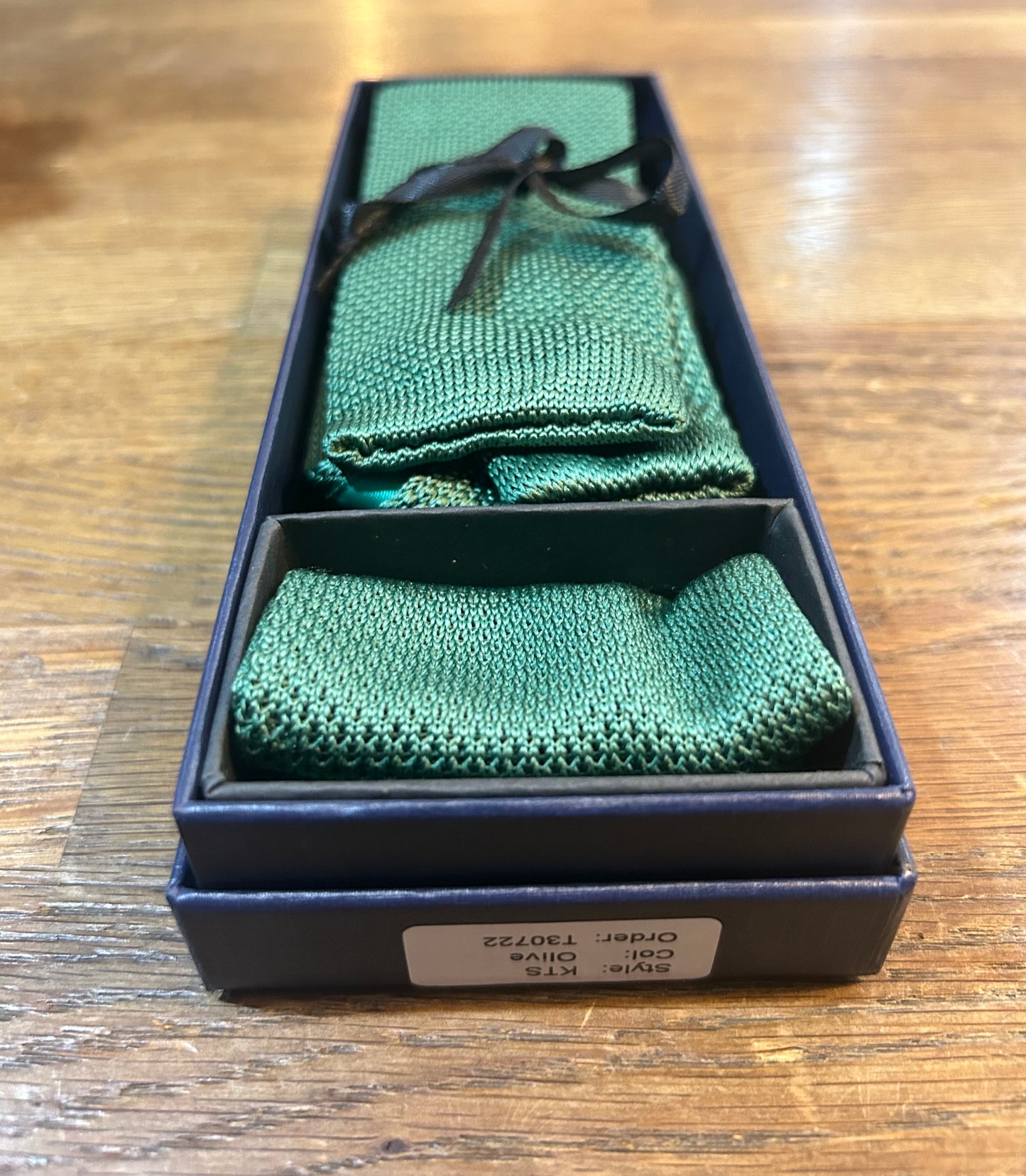 Marc Darcy Emerald Green Knitted Tie Set