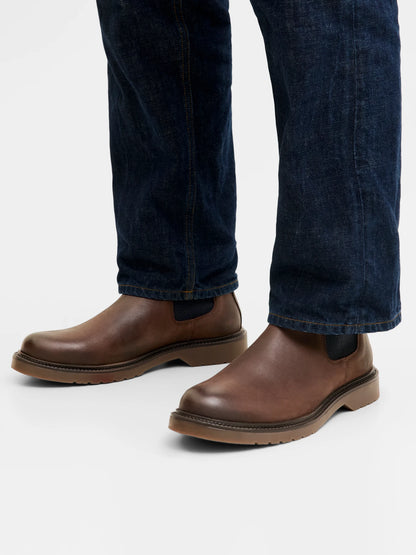 Jack & Jones Leyton Brown Stone Chelsea Boot