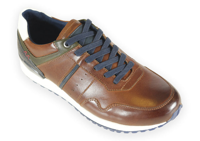 Front Brescia Tan Smart Casual Trainer Shoe