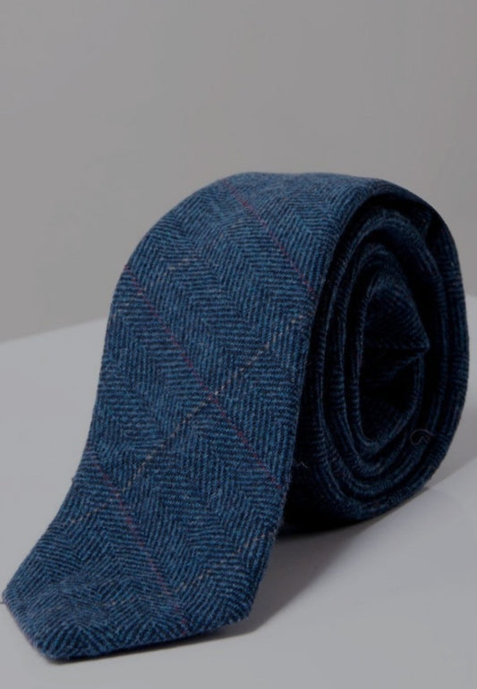 Marc Darcy Dion Blue Tweed Tie