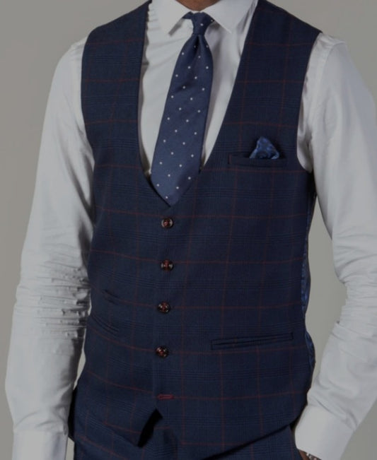 Marc Darcy Edinson Wine Waistcoat