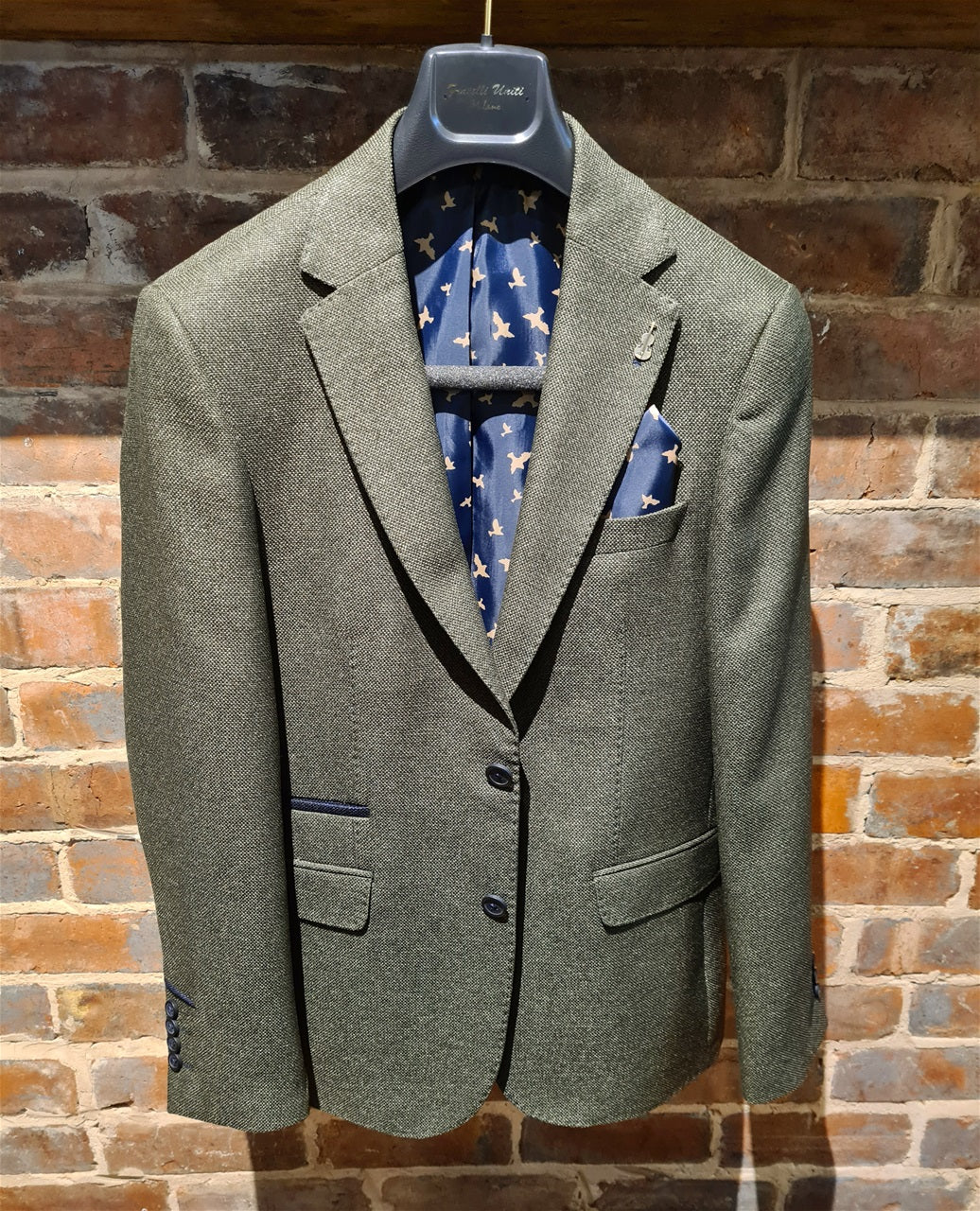 Fratelli Uniti Herringbone Green Blazer