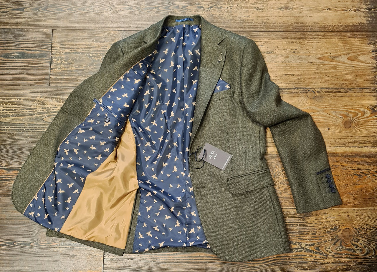 Fratelli Uniti Herringbone Green Blazer