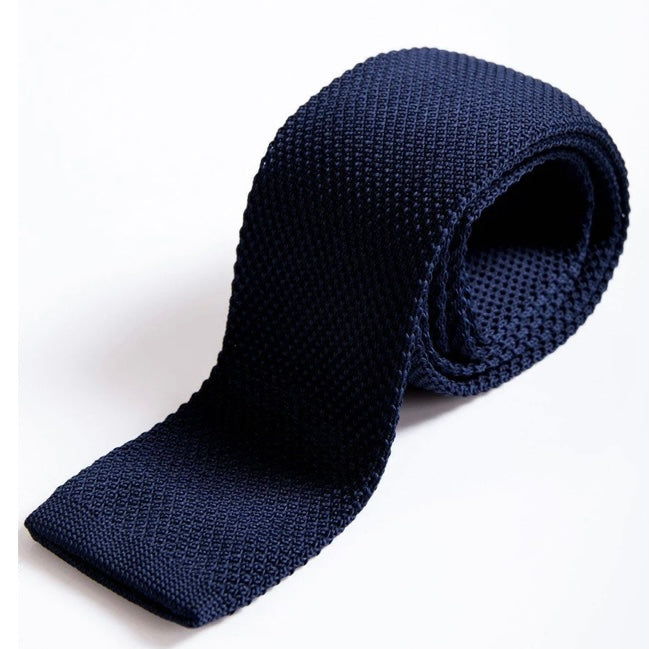 Marc Darcy Knitted Navy Tie