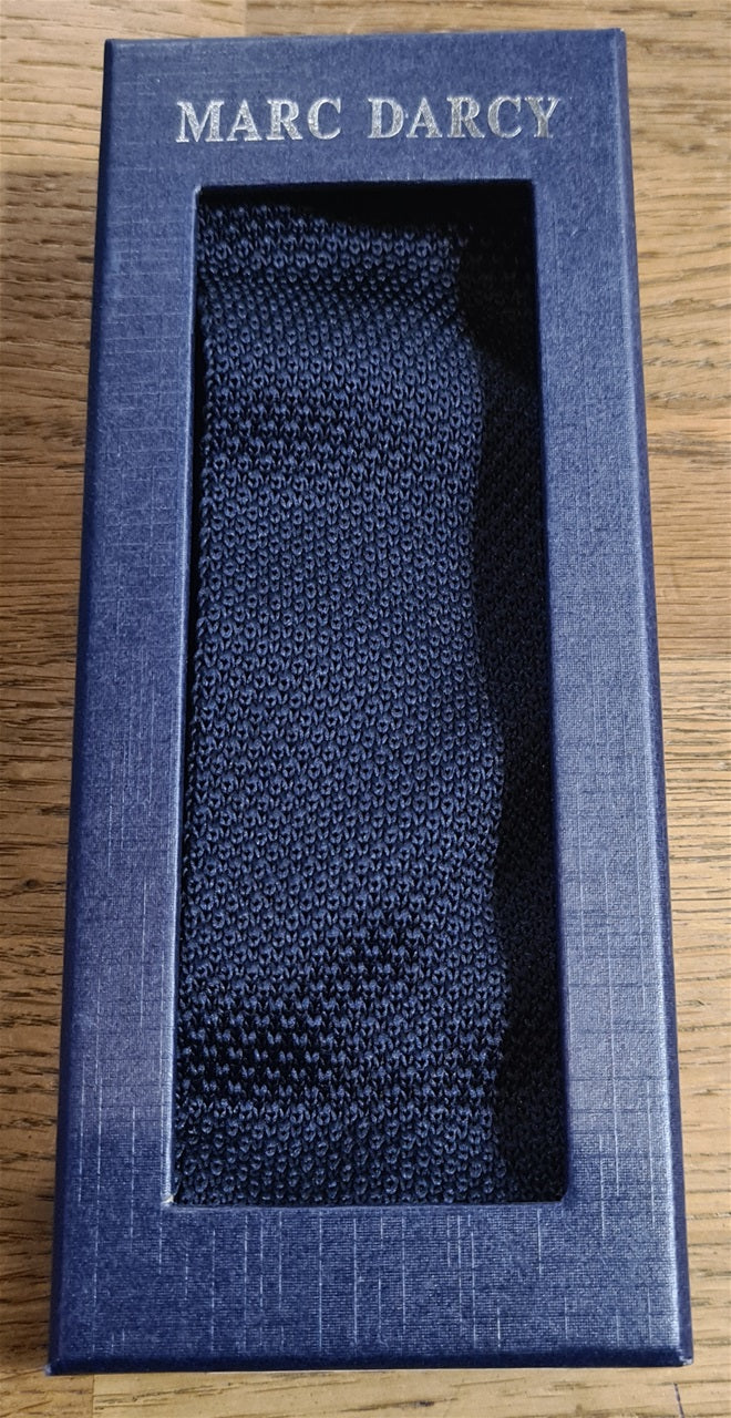 Marc Darcy Knitted Navy Tie