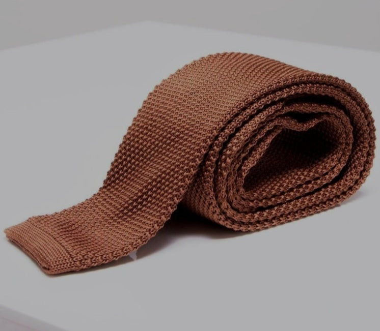 Marc Darcy Knitted Rust Tie