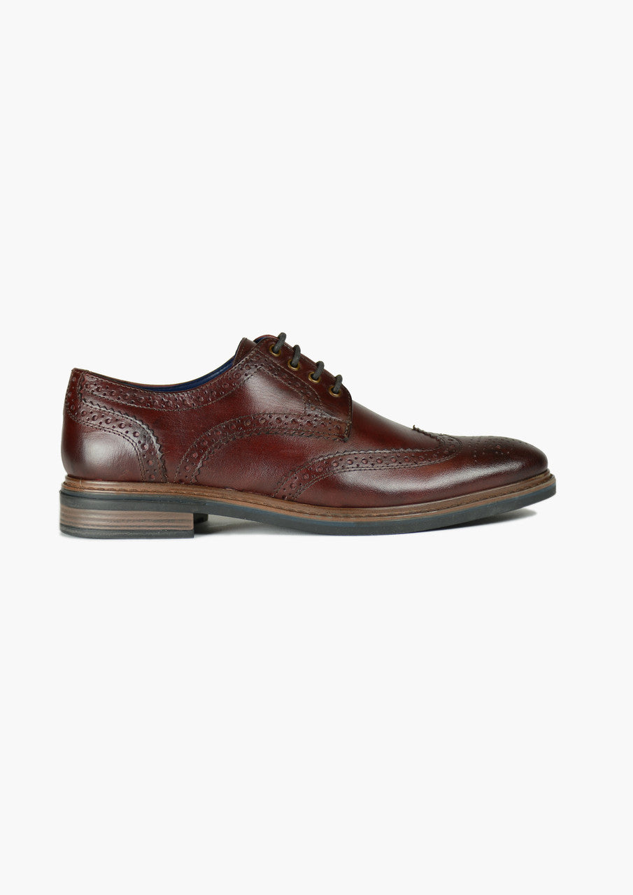 Front Morrinson Burgundy Brogue Shoe